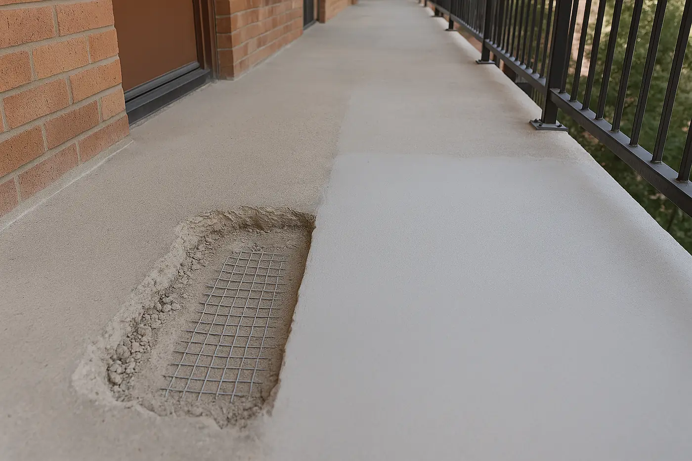Balcony concrete repair