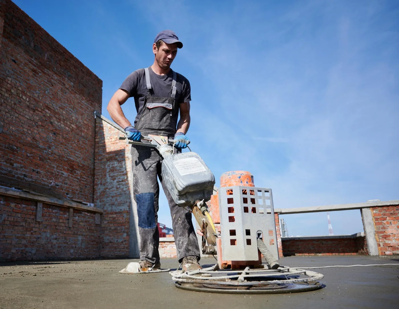 Site finishing work on a new construction project