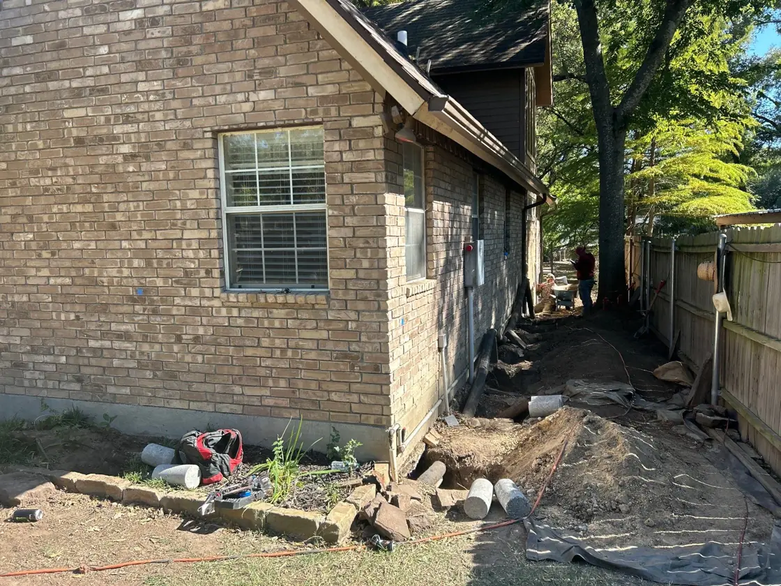Foundation repair at a North Texas brick home