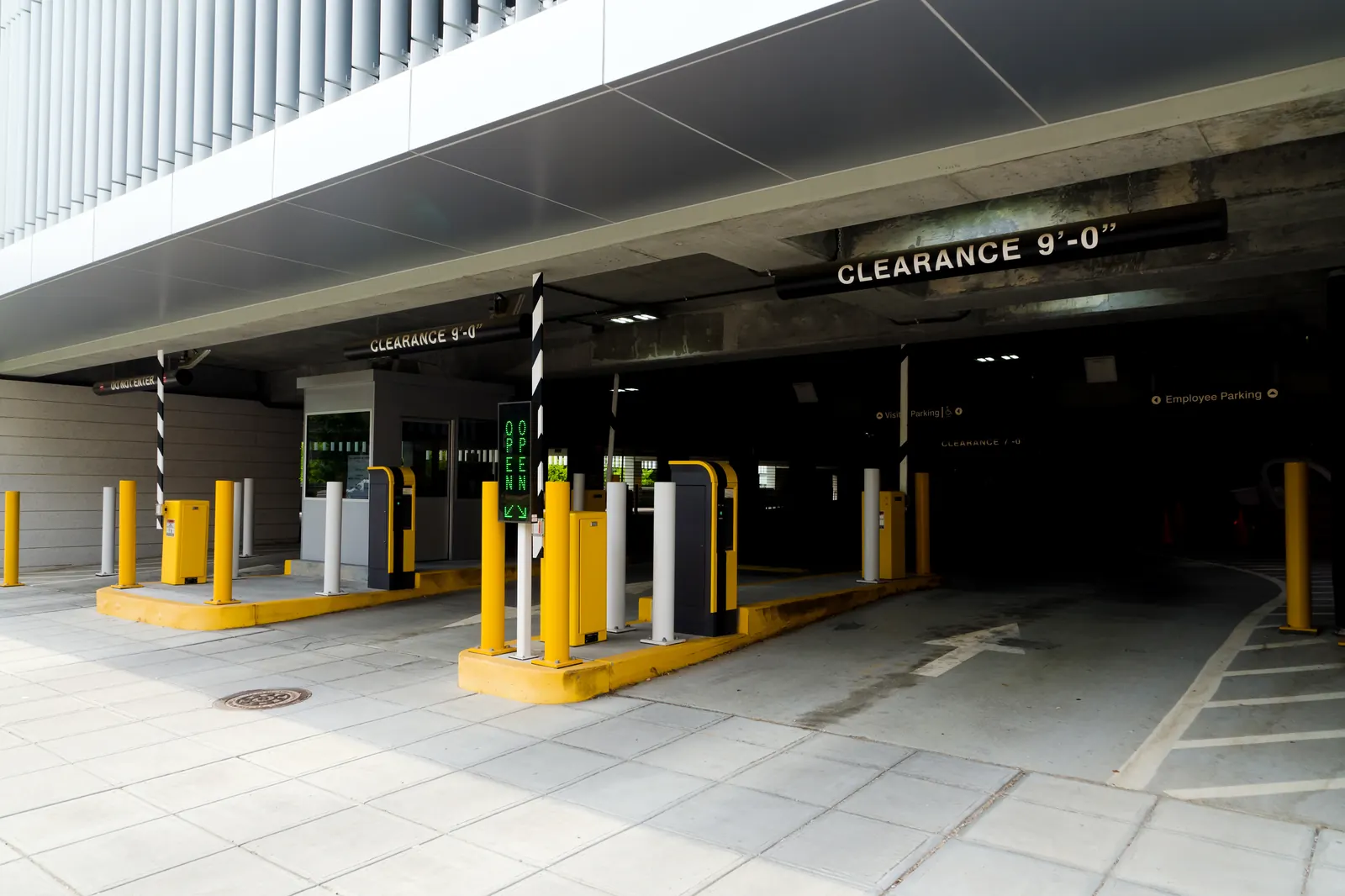 Parking garage concrete during structural repair work