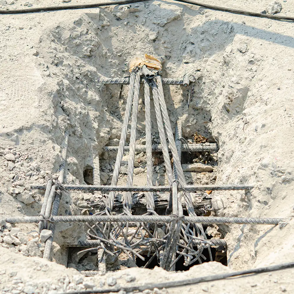 Post-tension slab cable system