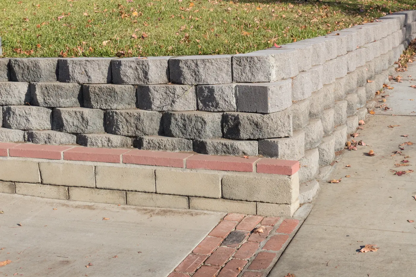 Large residential retaining wall